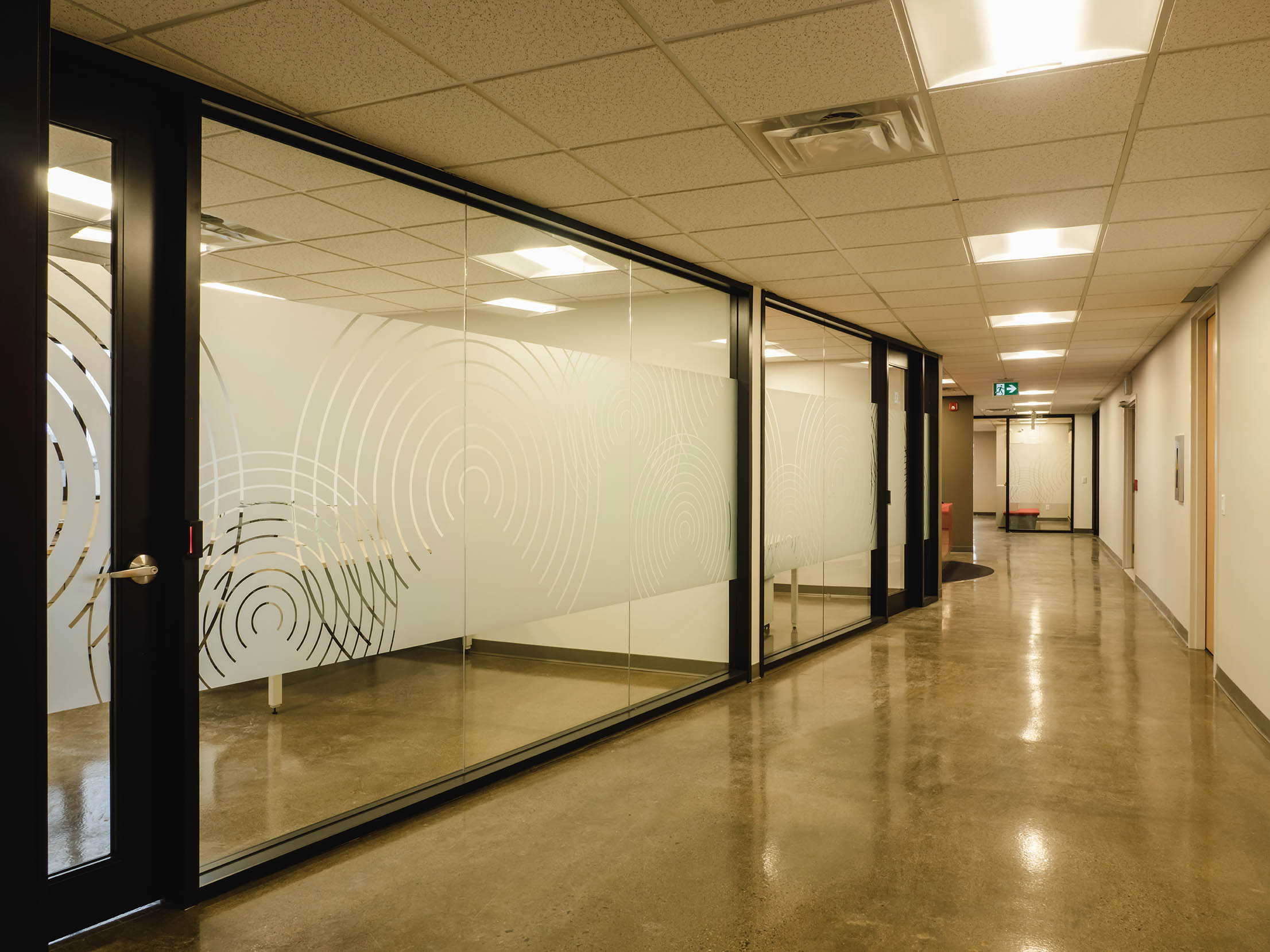 large format wall logo for Alliance Security Team with dimensional chrome and red graphics.