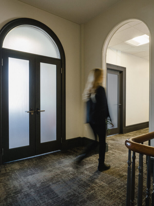 Interior fit-out designed for daily operations in a historic commercial space