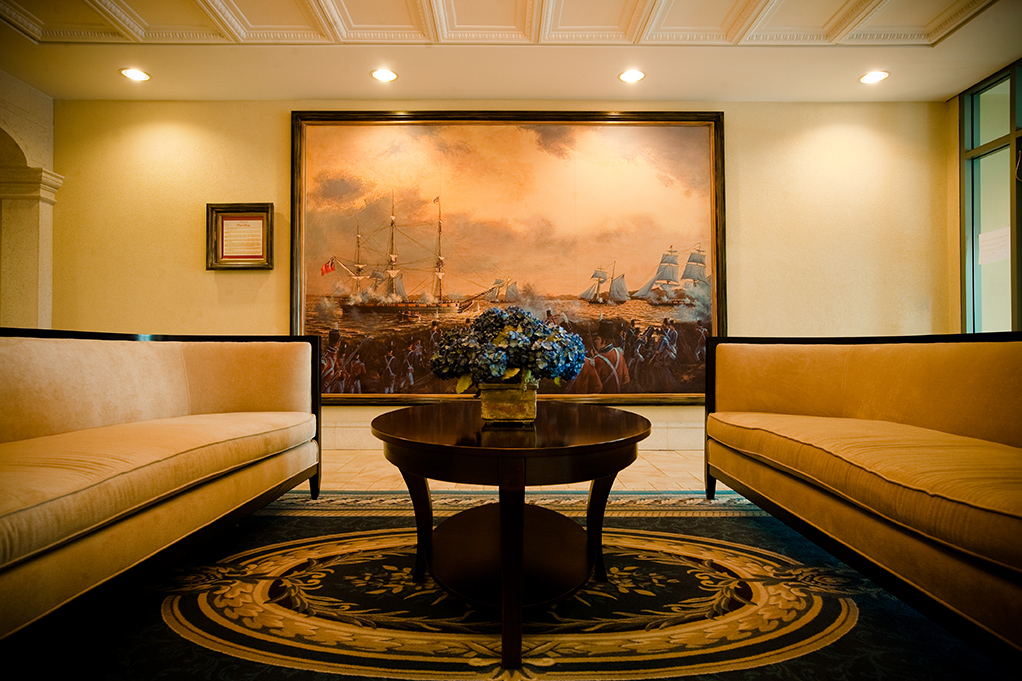 Formal condominium lobby