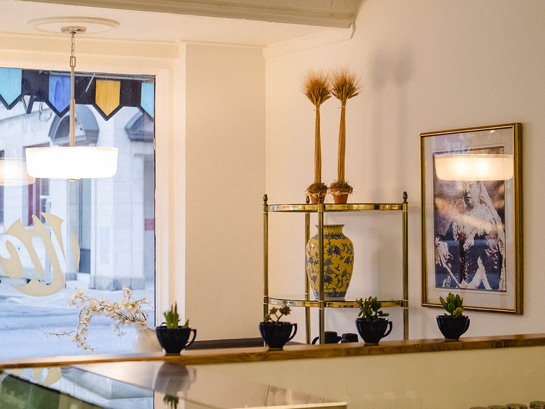 detailed shot of cafe details