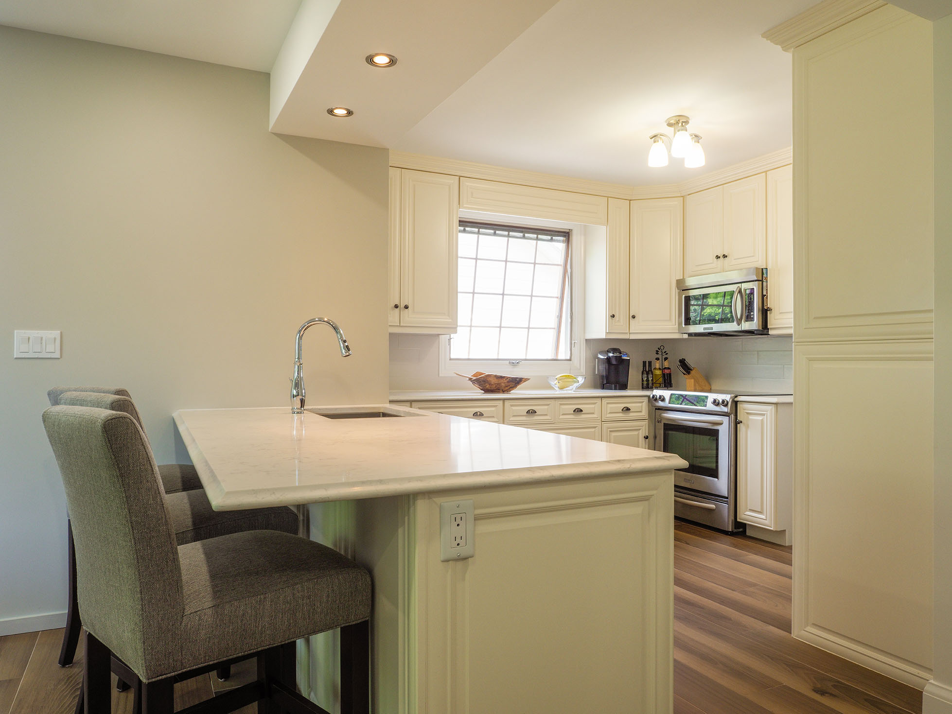 view of traditional white and cream kitchen