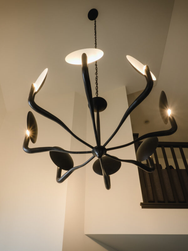 underside view of chandelier